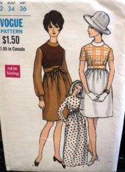 7421 68 VOG SS-LS EMPIRE INSET DRESS LENGTHS,SASH PATTERN 12